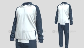 运动服校服衣服学生模型 01 Tracksuit 01
