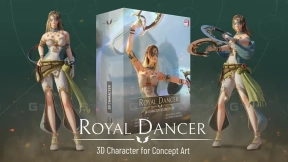 皇家舞者人物角色模型 Royal Dancer 3D Character for Concept Art