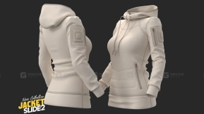 6件女士赛博科幻夹克外套衣服