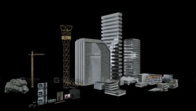 城市建筑楼房模型 New And Old Buildings Blender Asset Library