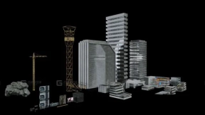 城市建筑楼房模型 New And Old Buildings Blender Asset Library