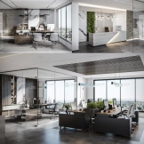 场景-现代办公室全套01 - Scene- Modern Office Full Set 01