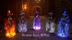 【UE】元素光环视觉特效包  Elemental Auras VFX Pack