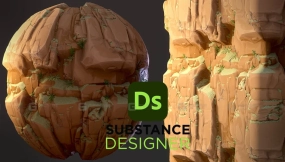 SD风格化岩石材质教程 Stylized Brown Cliff Rock – Substance 3D Designer