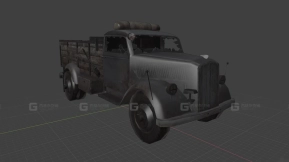 欧宝闪电敞篷 - Opel Blitz opened 3D model-128