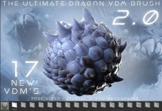 恐龙鳞片皮肤笔刷 The Ultimate Dragon Scale VDM Brush Pack 2