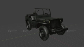 威利斯MB吉普 - Willys MB  Jeep  3D model-0