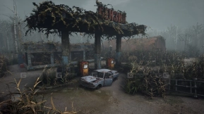 【UE】废墟沼泽森林工业区车库模型  Swampy industrial zone