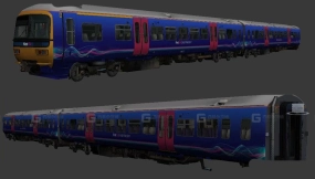 奇尔特恩铁路166型内燃动车组 - Chiltern Railways Class 166 DMU 3D model-28