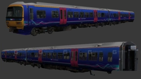奇尔特恩铁路166型内燃动车组 - Chiltern Railways Class 166 DMU 3D model-28