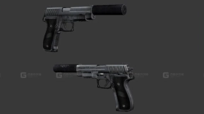 消音手枪 - Silenced Pistol 3D model-34