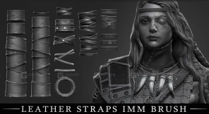 皮带腰带IMM笔刷 Leather Straps IMM