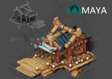 【Maya 案例】10年大佬在线讲解建模技巧；如何利用MAYA制作游戏场景案例教程详细过程