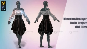 露肩上衣裙子礼服演出服