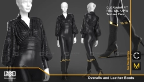 女士演出服舞台装皮靴