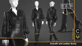 女士演出服舞台装皮靴