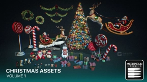 【UE】圣诞资源包 第一卷  Christmas Assets Volume 1