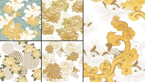 中式复古植物花卉花纹矢量图案素材包