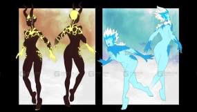 Fire & Ice Elementals MythForce 火冰元素生物
