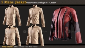 5+复古中世纪男士皮夹克