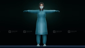 穿着防护装备的女外科医生-Female Surgeon In Protective Gear
