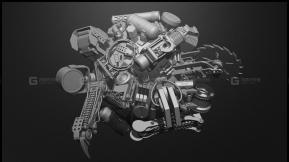 zbrush机械硬表面零件武器发动机笔刷
