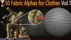 50种布料衣服编织Alpha贴图