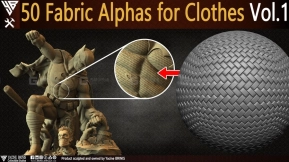 50种布料衣服编织Alpha贴图