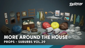 【UE5.1】Suburbs VOL.29 - MORE Around The House (Nanite and Low Poly) 郊区房屋周边更多物品