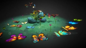 12只动画蝴蝶合集 - 12 Animated butterflies pack