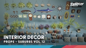 【UE】室内装饰（Nanite与低多边形） Suburbs VOL.12 – Interior Decor (Nanite and Low Poly)