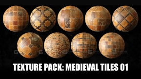 材质 中世纪瓷砖 01  Materials Medieval Tiles 01