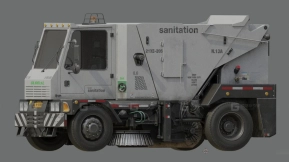 街道清扫车 - Street Sweeper Truck 3D model-60