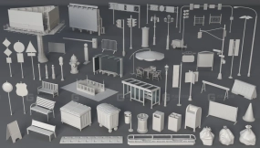 60个街道道具合集 Street Collection 1 – 60 pieces