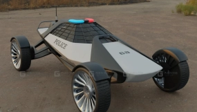 科幻未来感警用越野车-Scifi Futuristic Police Buggy