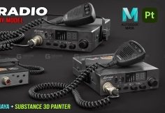 Maya + Substance 3D Painter ！制作CB 电台游戏资产模型 ！