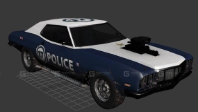 肌肉车火墙款 - Musclecar Fire wall 3D model-15