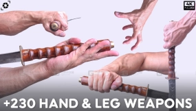 +230 手部与腿部武器参考图集 - 第01卷  +230 Hands & Leg Weapons References Pictures - Vol 01