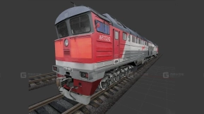 俄罗斯铁路2ТЭ116型内燃机车 - Тепловоз 2ТЭ116 РЖД 3D model-48