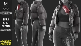 女士羽绒服瑜伽裤套装 Girl's Outfit 22