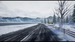 【UE】赛道 冬日景观   Racing Track  Winter Landscape