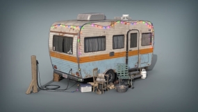 Maya + Substance 3D Painter！制作露营拖车！
