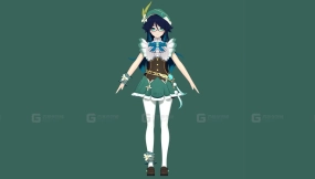 温迪娘化原神角色Fem Venti