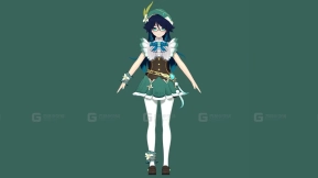 温迪娘化原神角色Fem Venti