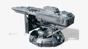 未来科幻电磁炮激光炮台 Futuristic Sci-Fi Electromagnetic Cannon Laser Turret