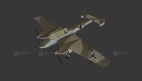 战斗机梅塞施密特Bf 110  Fighter Messerschmitt Bf 110