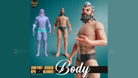 风格化男性战士角色绑定版 Stylized Male Character Warrior-Rigged