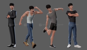 Maya风格化角色绑定人物模型 Mireuk – character rig for maya