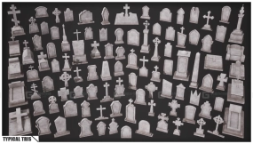 【UE】风格化墓碑模型 Stylized Gravestones Pack