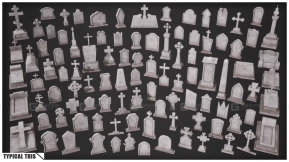 【UE】风格化墓碑模型 Stylized Gravestones Pack